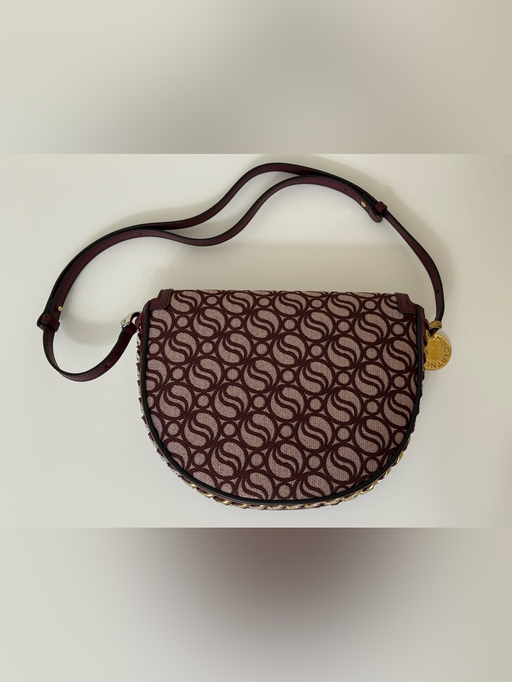 STELLA MCCARTNEY Frayme Medium S-Wave Flap Shoulder Bag - Picture 9 of 15